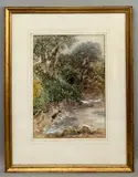 Evening in the Glen by Henry Harris Lines, 1883, watercolour, sold Jun 2026