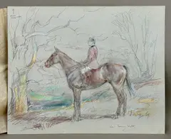 Low Evening Light by June Brilly, pastel and pencil, sold Jun 2026