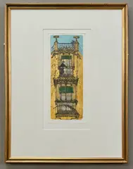 Balcony by Richard Beer, etching and aquatint, offered Jun 2026