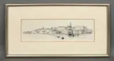 Shipping off a coastal fort etching by William Lionel Wyllie, etching, sold May 2026