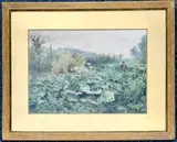 Down by the river by Francis Cunningham, watercolour, sold May 2026