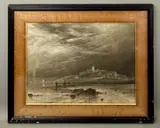 Low tide by George Sheffield, 1880, charcoal on paper, sold May 2026