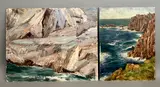 The Causeway Coast by Mabel Burton, 1959, oil on board, sold Mar 2026