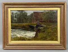 The weir by George Vicat Cole, oil, sold Mar 2026