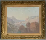 Winter morning in the park by Edward Hartley Mooney, oil on board, sold Feb 2026