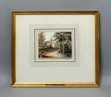 View of Silchester Church by W S Santer, watercolour, sold Feb 2026