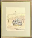A Quiet Pipe, King by Nora Davison, watercolour, sold Feb 2026
