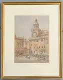 The Piazza, Bologna by Axel Haig, watercolour, sold Feb 2026