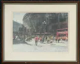 Sunshine in Piccadilly by Pauline Pledger, mixed media, sold Jan 2026