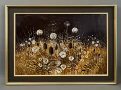 Wild Flowers by Kathleen Caddick, oil on board, sold Jan 2026