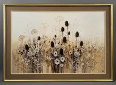 Wild Flowers by Kathleen Caddick, oil on board, sold Jan 2026
