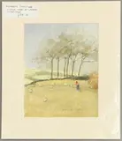 Winter trees at Turkdean by Elizabeth Chalmers, watercolor, sold Jan 2026