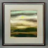 A misty landscape by Eric Gilboy, 1979, watercolour, sold Jan 2026