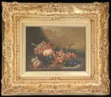 Still life of grapes by Lajos Ravasz, oil on canvas, sold Dec 2025