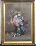 Still life of pink by Violet Laura Caroline Cotton, 1907, oil on canvas, sold Dec 2025