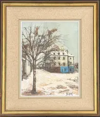 Place Catherine by Manuel Monton Bunuel, oil on canvas, sold Dec 2025