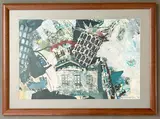 Architectural abstract mixed media by Leszek Frydryszak, mixed media, offered Dec 2025