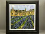 Cotswold lavender by Katharine Dove, mixed media on board, sold Nov 2021