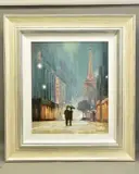 Paris romance ii by Mark Spain, oil on canvas, sold Nov 2021