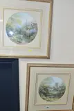 One with church to background by Hilary Schofield, watercolor, offered Nov 2021