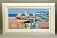 Sail with me by Fabio Costantino, oil on board, sold Nov 2021