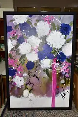 Vow of truth and beauty by Danielle O'Connor Akiyama, oil on canvas, sold Nov 2021