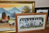 to include a Chinese watercolour landscape, signed Joe, oil on canvas, by Paintings And Prints Etc, watercolour, sold Nov 2021