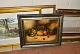 a still life of fruits, signed bottom right, oil on by Christopher Hughs, oil on canvas, sold Nov 2021