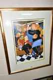 a limited edition print of figures dancing and drinking while a musical by Beryl Cook 'shall We Dance', print, sold Nov 2021