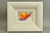 Pear ii by Lana Okiro, oil on board, offered Oct 2021