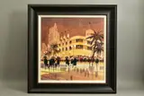 Deco downpour by Peter J Rodjers, watercolour on paper, sold Oct 2021