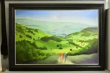 Over moor and dale by Mackenzie Thorpe, print, sold Oct 2021