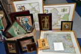ETC, to include a Sherwins Patent tile depicting a scantily clad female figure by Picture And Prints, print, sold Oct 2021