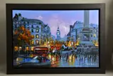 Trafalgar square, london by Csilla Orban, oil on canvas, sold Oct 2021