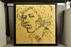 Jimi hendrix by Craig Alan, oil on board, sold Oct 2021