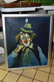 A portrait of a clown by Cavan Corrigan, oil on board, sold Oct 2021