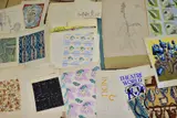 A portfolio of paintings and drawings produced in the early by Molly Mayhew, gouache, sold Oct 2021