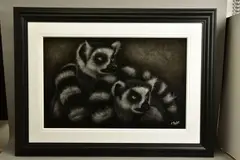 Nosy neighbours by Colin Banks, mixed media, sold Oct 2021
