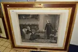 A stipple point engraving of Queen Victoria and Benjamin by Theodore Blake Wireman, engraving, sold Oct 2021