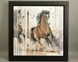 Brown horse by Kris Hardy, oil on canvas, sold Aug 2021
