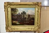 COLESHILL BRIDGE Warwickshire by John Joseph Hughes, oil on canvas, sold Aug 2021