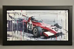 Ferrari fi ii by Kris Hardy, oil on canvas, sold Aug 2021