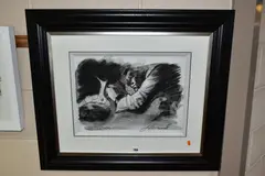 Closers only by Gabe Leonard, charcoal on paper, offered Aug 2021