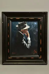 Smoking under the light by Fabian Perez, print, sold Aug 2021