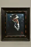 Smoking under the light by Fabian Perez, print, sold Aug 2021