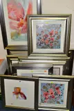 all in silver frames, mounted, framed and glazed, subjects by Fourteen Modern Decorative Prints, print (other), sold Aug 2021