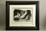 Closers only by Gabe Leonard, charcoal on paper, offered Jul 2021