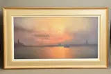 Venice vaporetti by David Cressman, oil on canvas, sold Jul 2021
