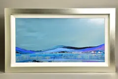 Mountain reflections by Duncan Macgregor Dmac, oil on board, sold Jul 2021