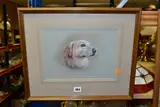A Retriever and a Black by Roderick Lovesey, pastel, offered Jul 2021